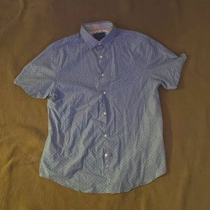 Blue button down shirt size L
